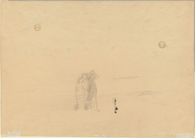 Figuren in een Landschap (verso) door Jean Louis Forain