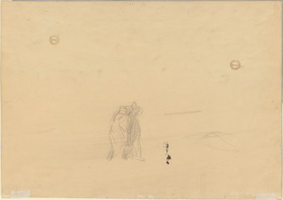 Figuren in een landschap (verso) door Jean Louis Forain