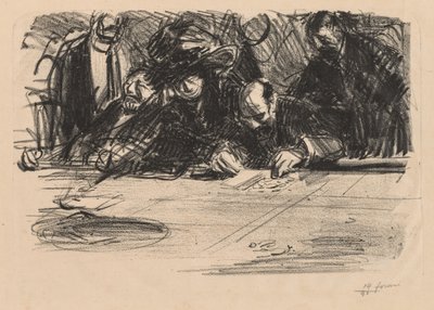 Groep spelers door Jean Louis Forain