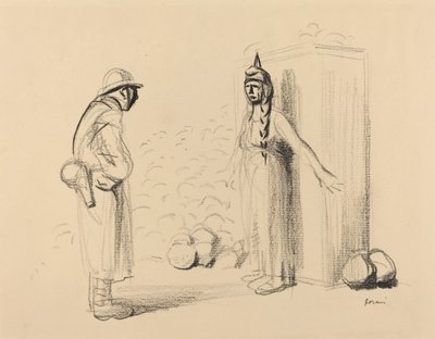 Het verbergen van de louis, ca. 1914-1919 door Jean Louis Forain