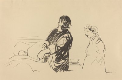 Ziekenhuisscène, ca. 1914-1919 door Jean Louis Forain