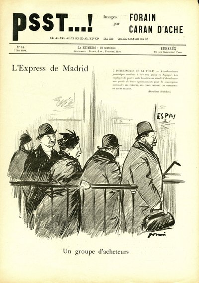 Illustratie door Jean-Louis Forain (1852-1931) in Psst...! door Jean Louis Forain
