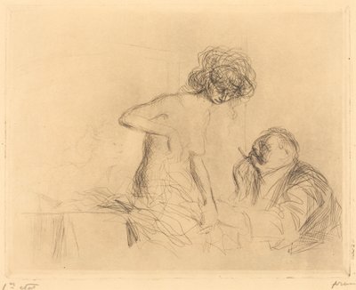 In een privékamer (eerste plaat) door Jean Louis Forain