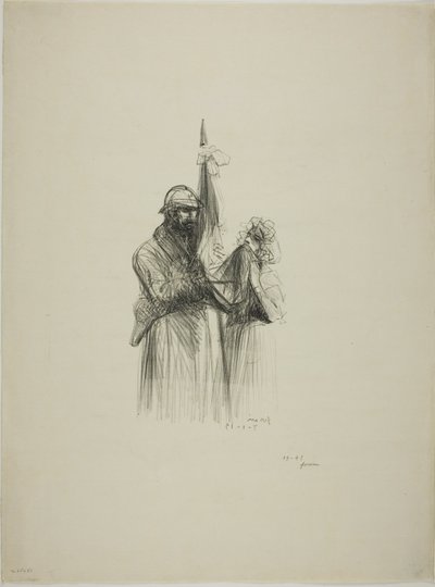 De vlag kussen door Jean Louis Forain