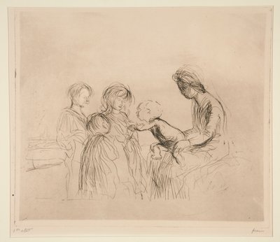 La Madone et les enfants door Jean Louis Forain