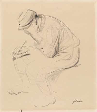 Le Poilu Franse Soldaat Schrijft Naar Huis, ca. 1900 door Jean Louis Forain