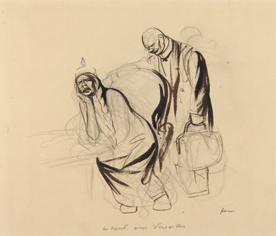 Le départ pour Versailles, ca. 1919 door Jean Louis Forain