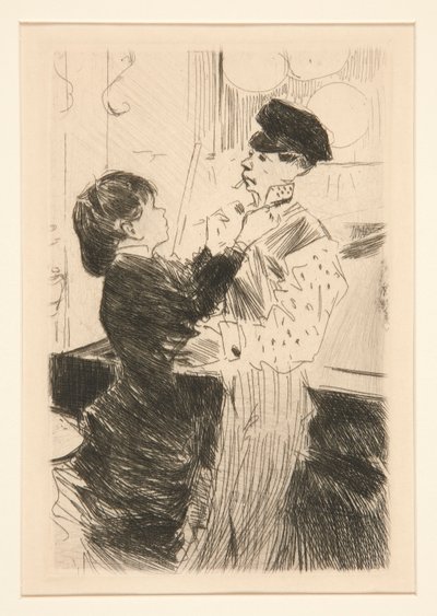 De knoop van de stropdas door Jean Louis Forain
