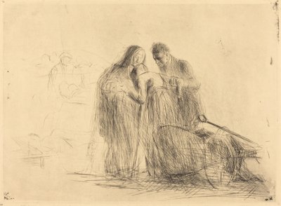 Lourdes, de verlamde (tweede plaat) door Jean Louis Forain