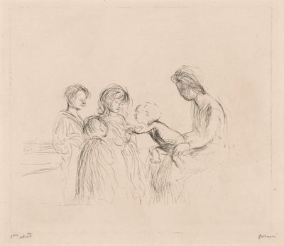Madonna en kinderen door Jean Louis Forain