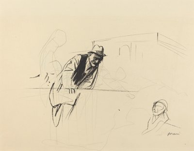 Onderhandelingen in het Trianon Paleis, Versailles, ca. 1919 door Jean Louis Forain