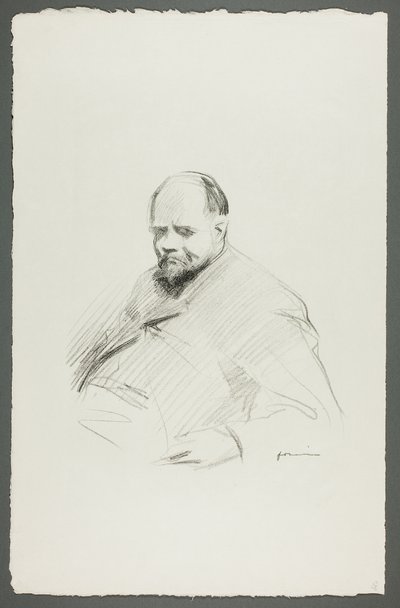 Portret van Vollard, Zittend door Jean Louis Forain