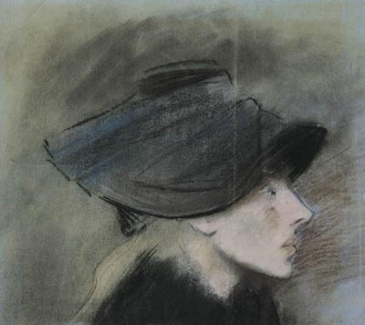 Portret van cabaretière Valéry Roumy door Jean Louis Forain
