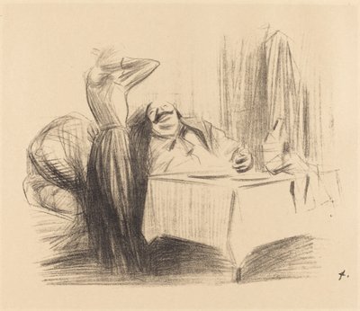 Scène in een Privé Kamer (horizontale plaat) door Jean Louis Forain