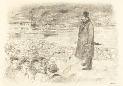 Scène van een Staking (derde plaat) door Jean Louis Forain