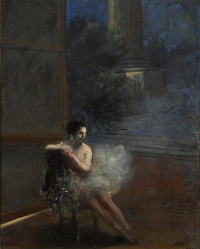 Zittende danseres door Jean Louis Forain
