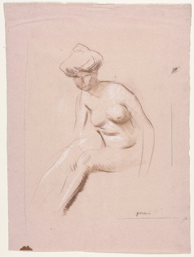 Zittende Naakt door Jean Louis Forain