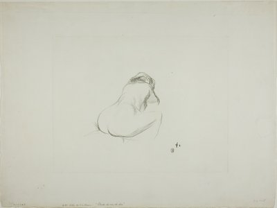 Studie van een Naakte Vrouw, van Achteren door Jean Louis Forain