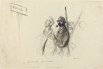 Sur le Rhin. - nu is het de achterkant., waarschijnlijk 1918 door Jean Louis Forain