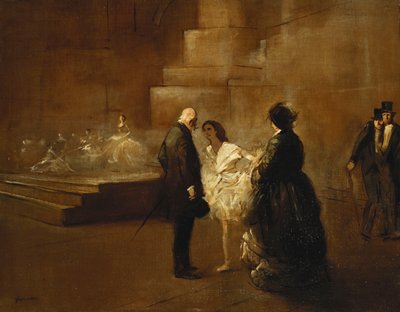 De Dansles; Le Lecon de Danse door Jean Louis Forain