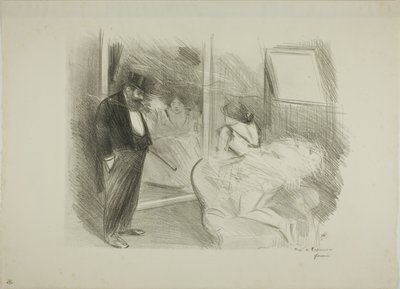 De kleedkamer van de danser, eerste plaat door Jean Louis Forain