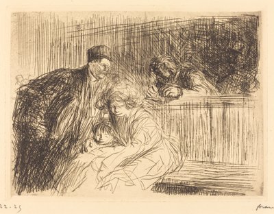 De advocaat die met de gevangene praat (tweede plaat) door Jean Louis Forain
