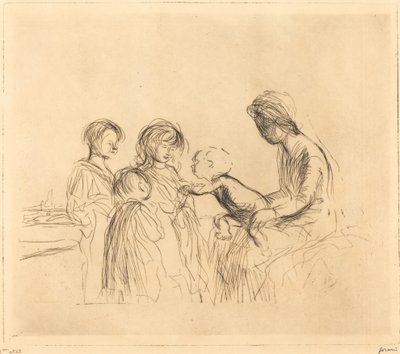 De Madonna en de kinderen door Jean Louis Forain