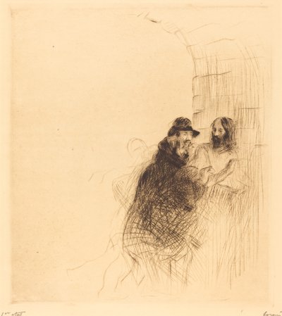 De ontmoeting onder de boog (tweede plaat) door Jean Louis Forain