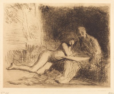 De rust van het model (vierde plaat) door Jean Louis Forain