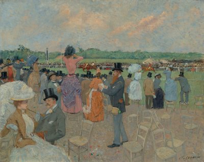 De races in Longchamp door Jean Louis Forain