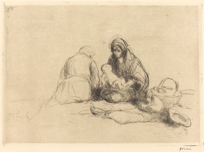 De Rust tijdens de Vlucht naar Egypte door Jean Louis Forain