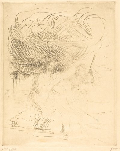 De Weg naar Emmaüs (tweede plaat) door Jean Louis Forain