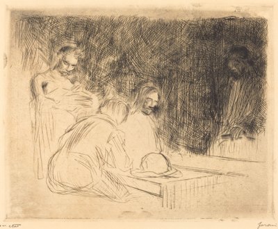 Het avondmaal in Emmaüs (derde plaat) door Jean Louis Forain