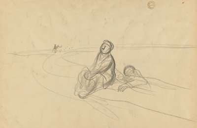 Twee figuren op een weg, ca. 1919 door Jean Louis Forain