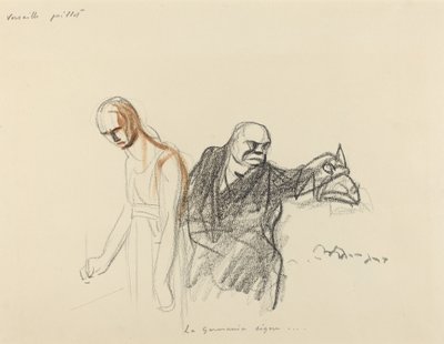 Versailles juli. La Germania ondertekent..., waarschijnlijk 1919 door Jean Louis Forain