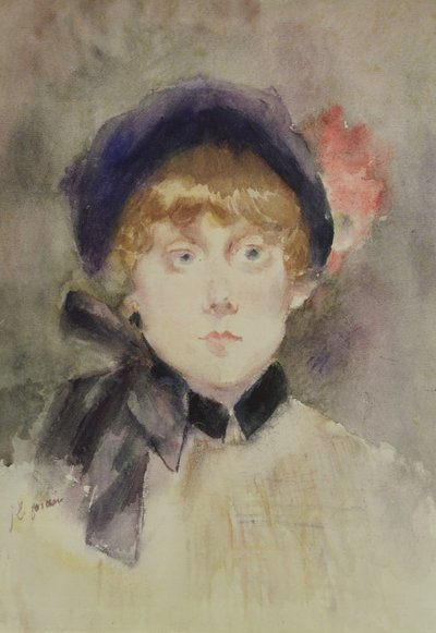 Jonge vrouw met een blauwe hoed, 1883 door Jean Louis Forain