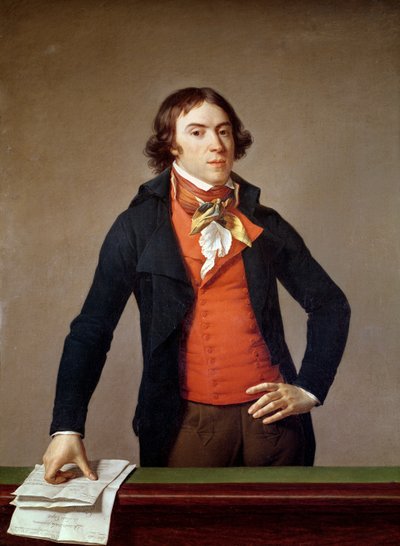 Bertrand Barere de Vieuzac (1755-1841) met het oordeel van Lodewijk XVI (1754-93) 4 januari 1793 door Jean Louis Laneuville