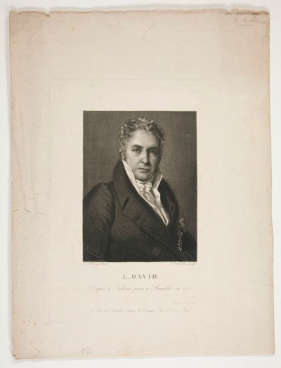 Portret van Jacques Louis David door Jean Louis Potrelle