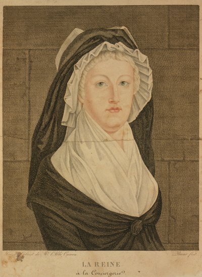Marie Antoinette in de Conciergerie als gevangene, 1793 door Jean Louis Prieur