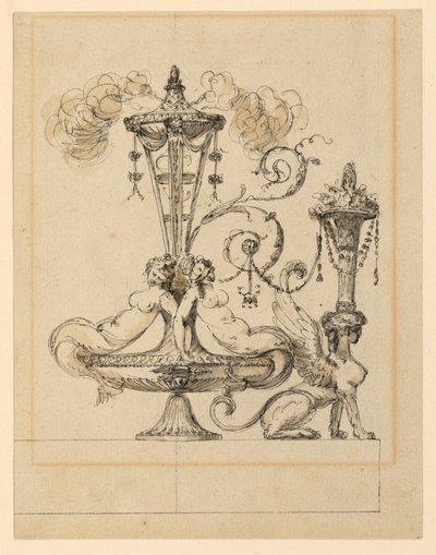 Ontwerp voor een Decoratieve Arabesk door Jean Louis Prieur the Younger