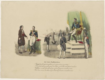 Audiënties van Willem I en Karel X, 1827 door Jean Louis Van Hemelryck (attributed to)