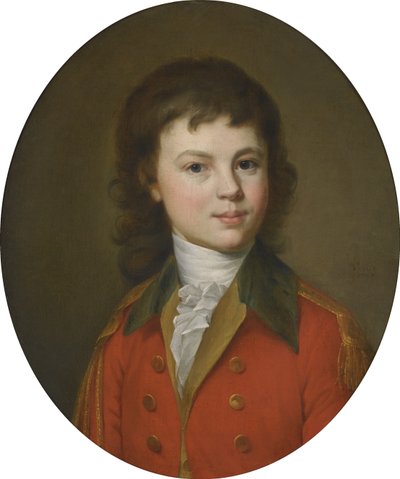 Portret van Graaf Pavel Alexandrovich Stroganov 1774-1817, op 15-jarige leeftijd door Jean Louis Voille