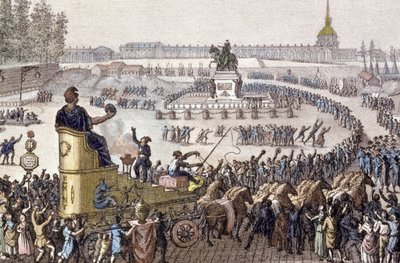 Eerste viering van de vrijheid in Parijs op 15 april door Jean Louis the Younger Prieur