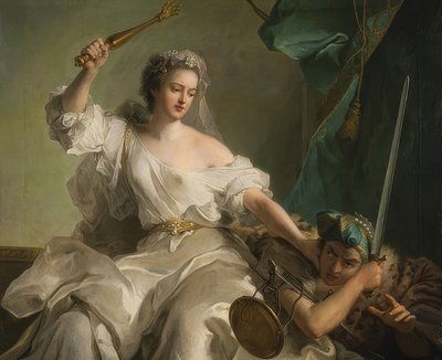 Allegorie van de Rechtvaardigheid in gevecht met de Onrechtvaardigheid door Jean Marc Nattier