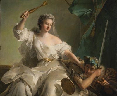 Allegorie van gerechtigheid die onrecht bestrijdt door Jean Marc Nattier