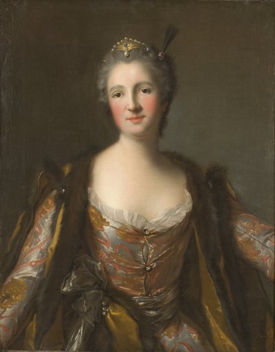 Markiezin de Broglie (1718-1777), geboren Freiin von Besenval von Brunstatt, als sultana door Jean Marc Nattier