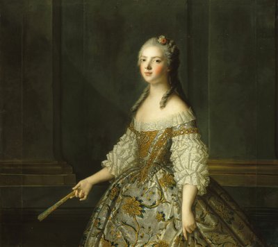 Madame Adélaïde van Frankrijk 1732-1800, met een Waaier door Jean Marc Nattier