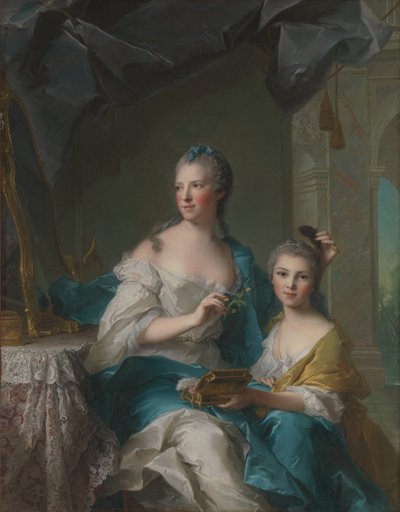 Madame Marsollier en haar dochter door Jean Marc Nattier