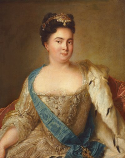 Portret van keizerin Catharina I door Jean Marc Nattier