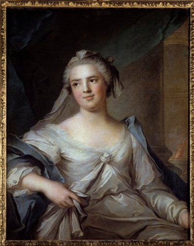 Portret van Madame Henriette van Frankrijk (1727-1752) dochter van Lodewijk XV, als vestalin door Jean Marc Nattier